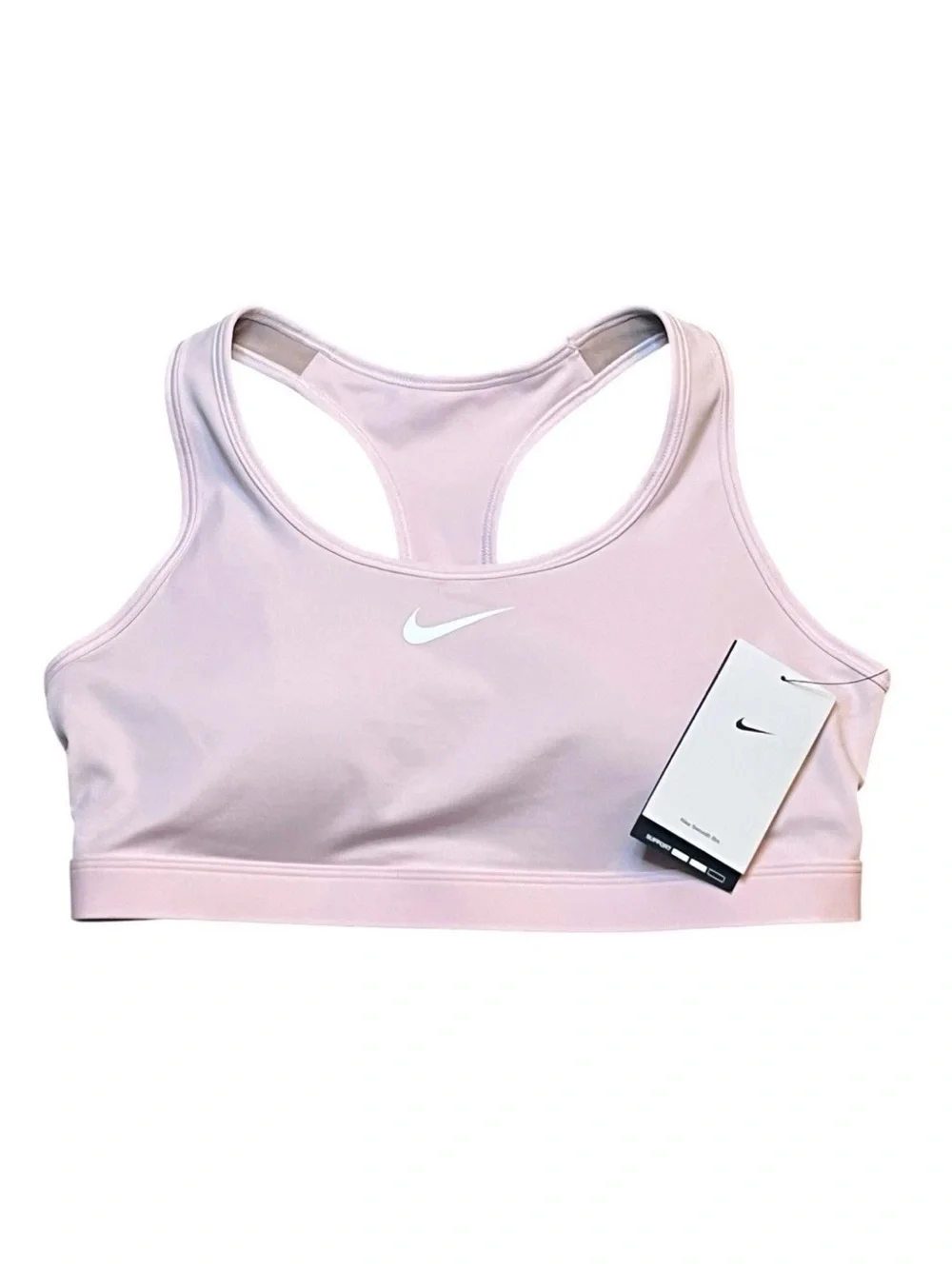 Nike Women’s XL Swoosh Medium Support Padded Racerback Sports Bra Pink Foam
